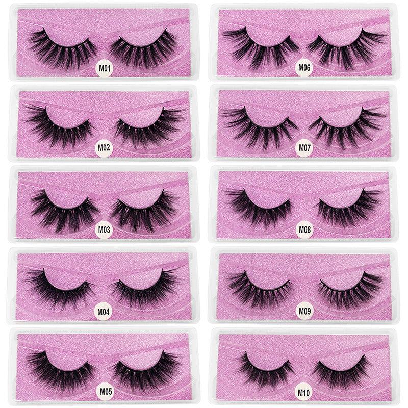 20 Pairs 5D Faux Mink Lashes Fluffy Wispy Cat Eye 15mm Strip False Eyelashes