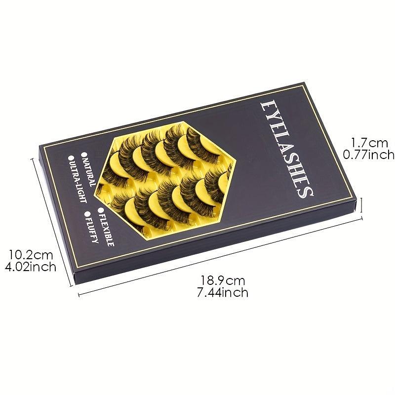 10 Pairs 18mm Fluffy Wispy False Eyelashes D Curl Faux Mink Lashes