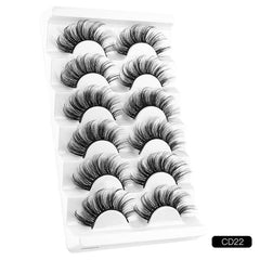6 Pairs Fluffy Faux Mink Lashes for Natural Volume Makeup