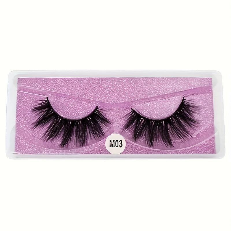 10 Pairs Natural 3D Mink False Eyelashes Long Thick And Soft