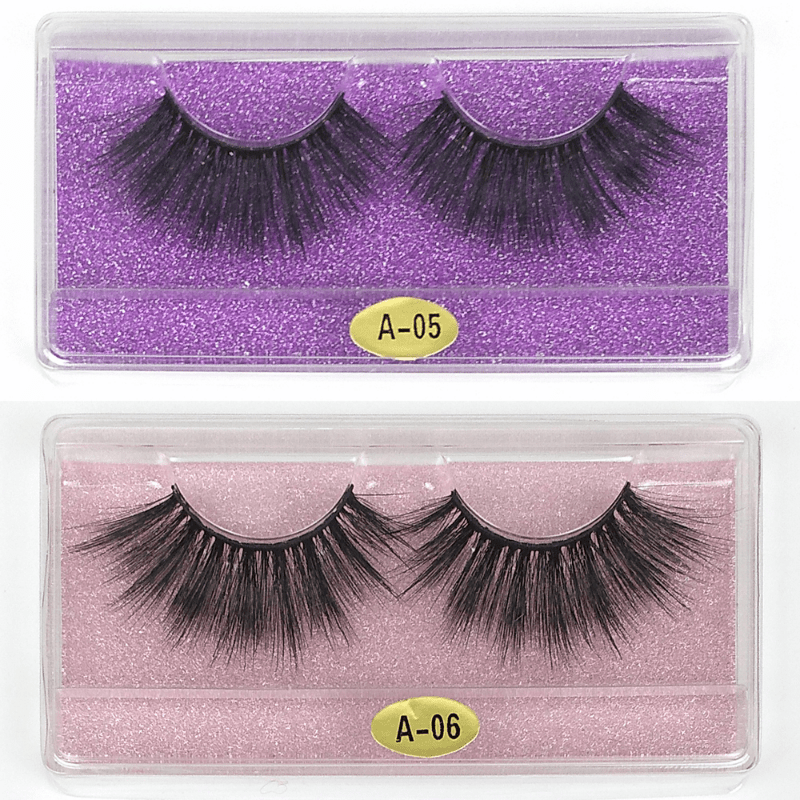 20 Pairs Fluffy 3D Mink Lashes 25mm Messy Wispy Dramatic False Eyelashes