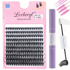 200pcs D Curling Lash Extension Kit with Bond and Seal