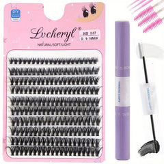 200pcs D Curling Lash Extension Kit with Bond and Seal