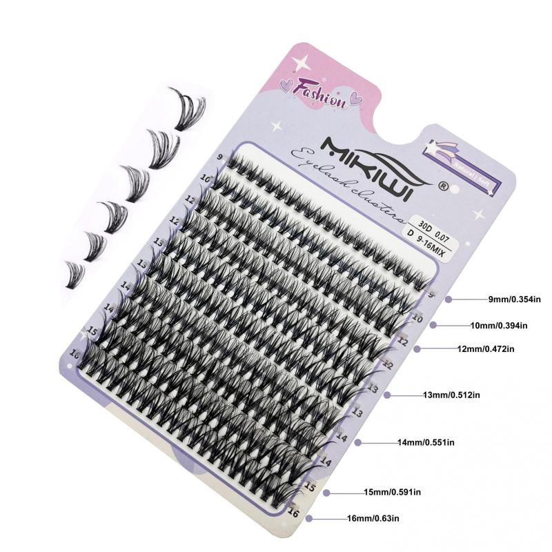 DIY Lash Extension Kit 200pcs Individual Lashes Cluster D Curling Eyelash