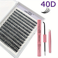 240pcs Clusters Lashes Kit With Bond Sealant Tweezer 0 07 D Curling Mix 9 16mm