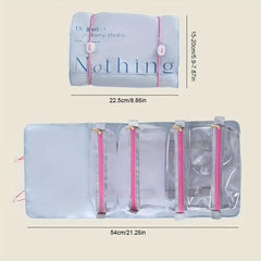 Detachable Cosmetic Bag 4 In 1 Portable Makeup Bag Roll Up Travel Toiletry Bag