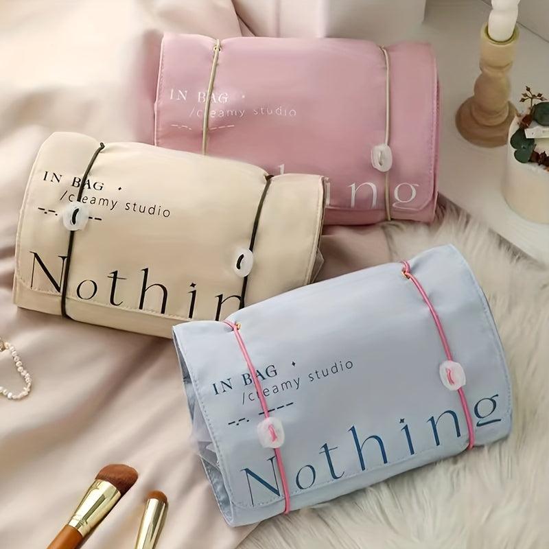 Detachable Cosmetic Bag 4 In 1 Portable Makeup Bag Roll Up Travel Toiletry Bag