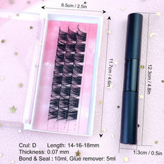 DIY Eyelash Extensions Kit 14 16 18mm Easy Applying DIY