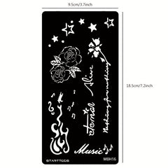 Flying Bird Flower Waterproof Temporary Tattoo