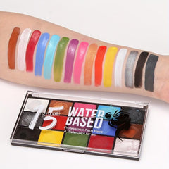 15 Colors Water-based Body Painting Set Face Paint for Halloween Makeup