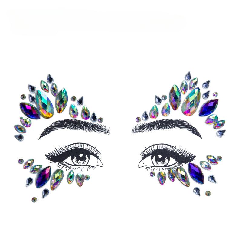 Mermaid Face Gems Music Y2k Jewels Crystals Bindi