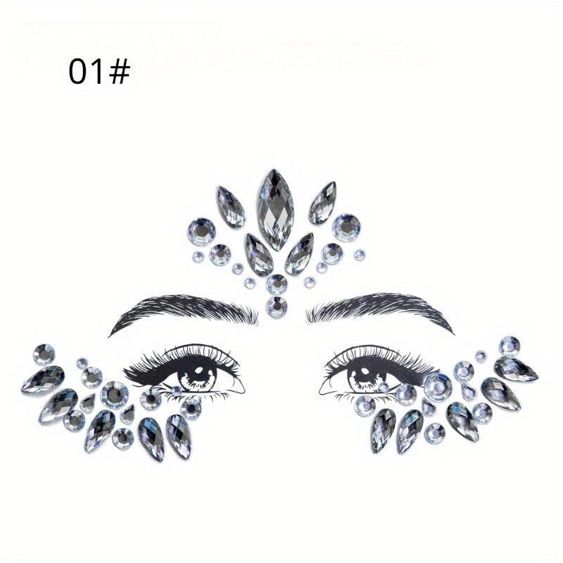 Mermaid Face Gems Music Y2k Jewels Crystals Bindi