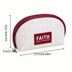 Half Moon Shaped Cosmetic Bag Makeup Organizer Portable Travel Roomy Makeup Bag