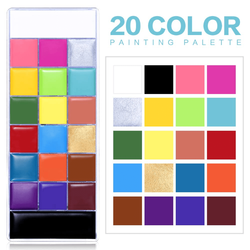 Face Body Paint Palette Halloween Makeup