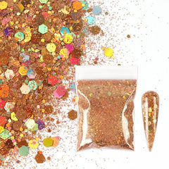 Holographic Chunky Glitter Bag - Craft and Cosmetic Glitter Mix