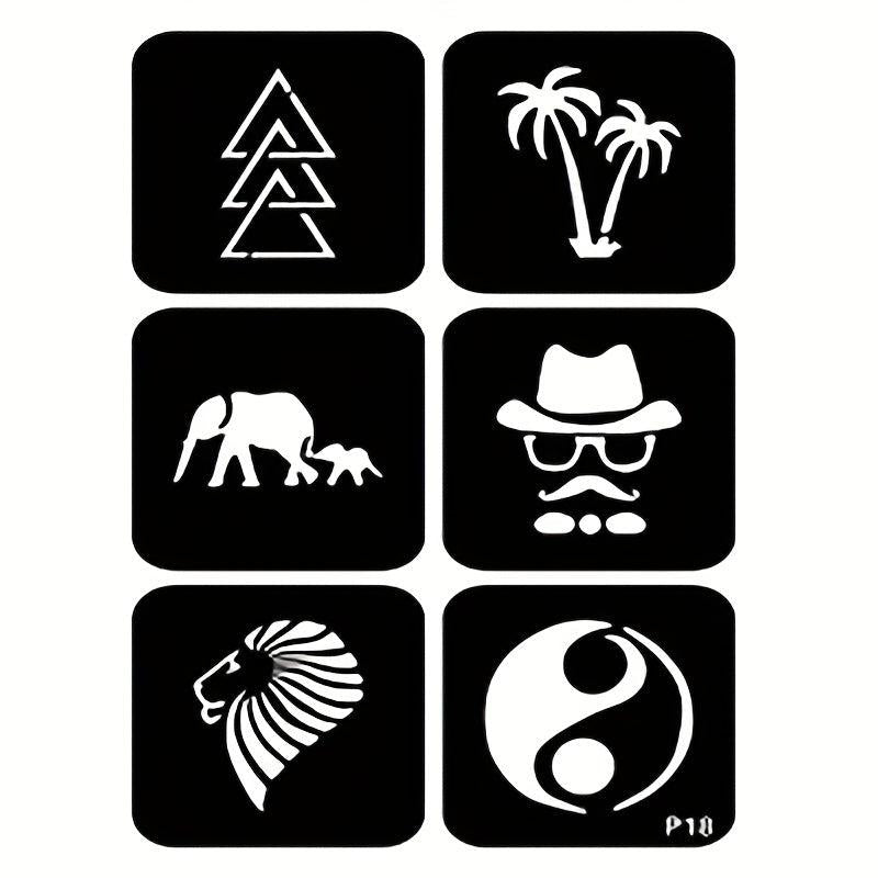 20 Sheets Tattoo Stencil Kit Reusable Airbrush Temporary Tattoos Stencils