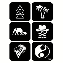 20 Sheets Tattoo Stencil Kit Reusable Airbrush Temporary Tattoos Stencils