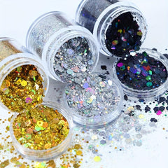 Holographic Chunky Mixed Glitter Sequins for Nails Makeup Craft