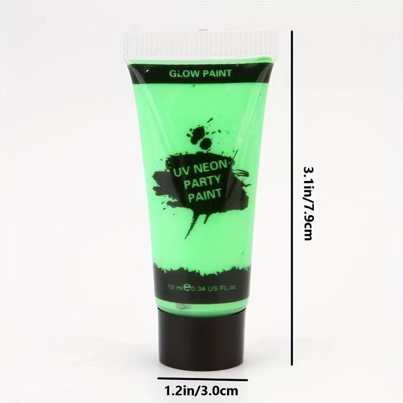 8 Vibrant UV Blacklight Body Paint Colors