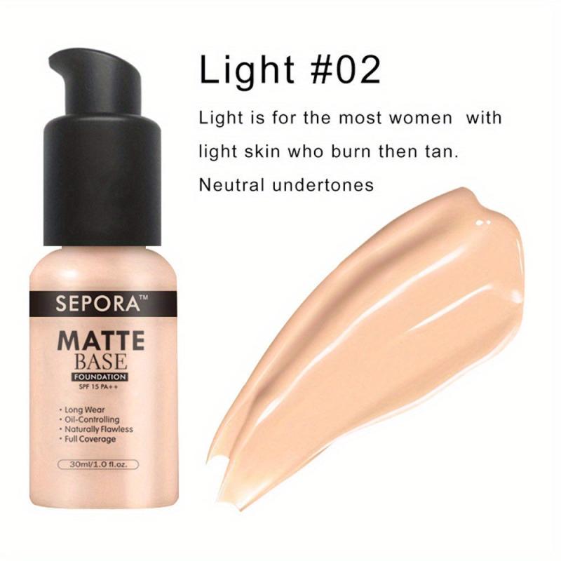 Matte Liquid Foundation Control Foundation Cream Natural Concealer Base Makeup