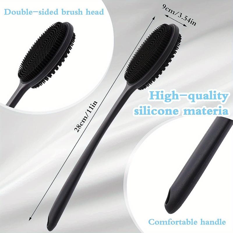 Silicone Back Scrubber for Shower Bath Brush with Long Handles