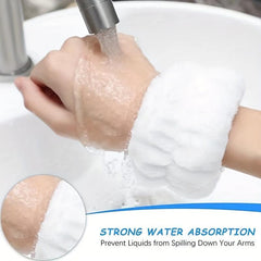 2 Pcs Microfiber Wrist Protection Towel Women Anti Sweat Wristband