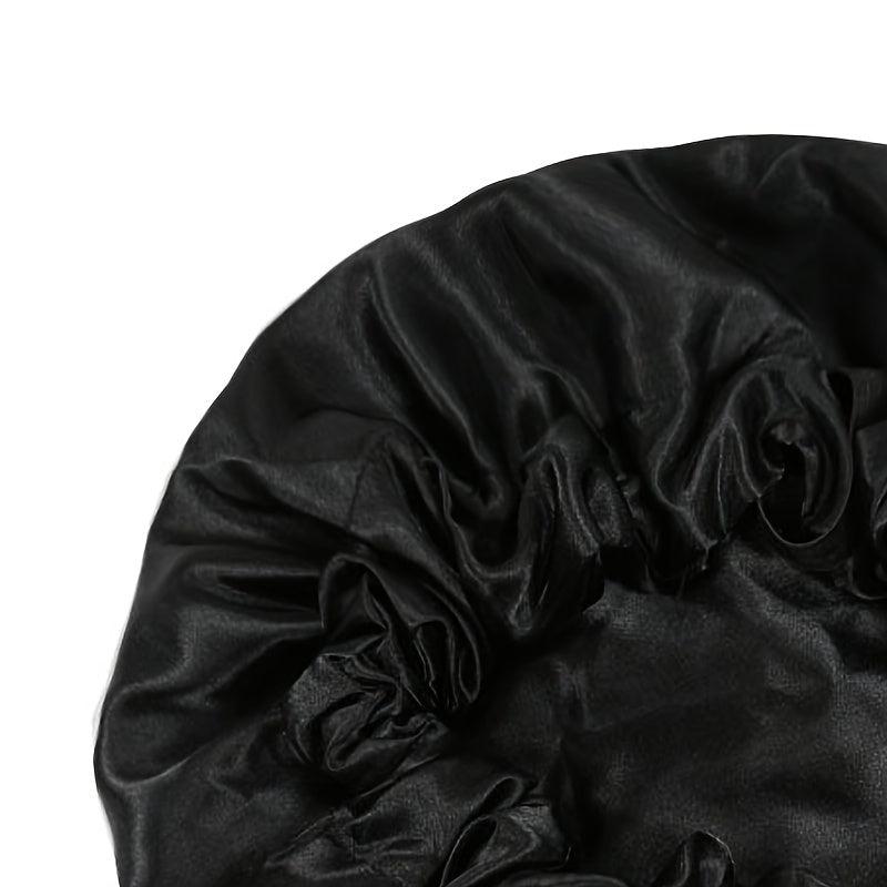 Satin Bonnet Sleep Cap Large Reversible Night Sleeping Turban Hat