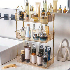 Stylish Desk Organizer with Rack Holder & Display Shelf for Skincare & Perfume