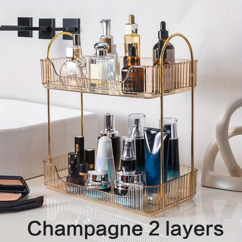 Stylish Desk Organizer with Rack Holder & Display Shelf for Skincare & Perfume