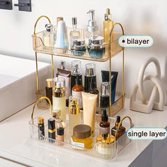 Stylish Desk Organizer with Rack Holder & Display Shelf for Skincare & Perfume