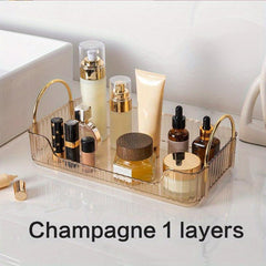 Stylish Desk Organizer with Rack Holder & Display Shelf for Skincare & Perfume
