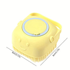 Silicone Bath Brush With Hook & Liquid Dispenser