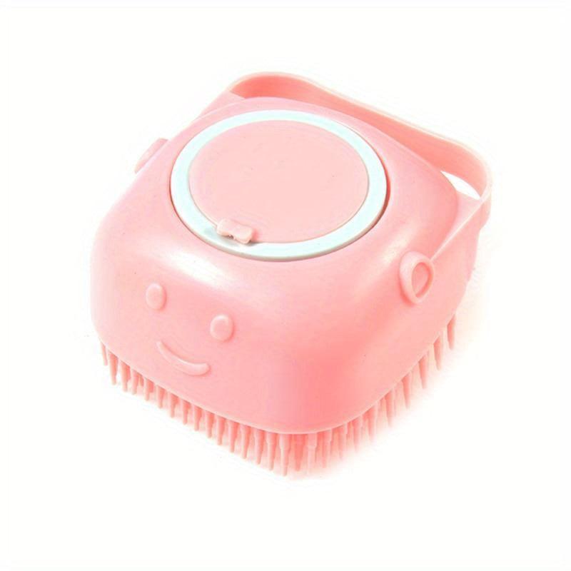 Silicone Bath Brush With Hook & Liquid Dispenser