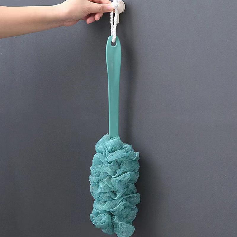 Long Handled Bath Brush Soft Mesh Sponge Exfoliating Body Scrub