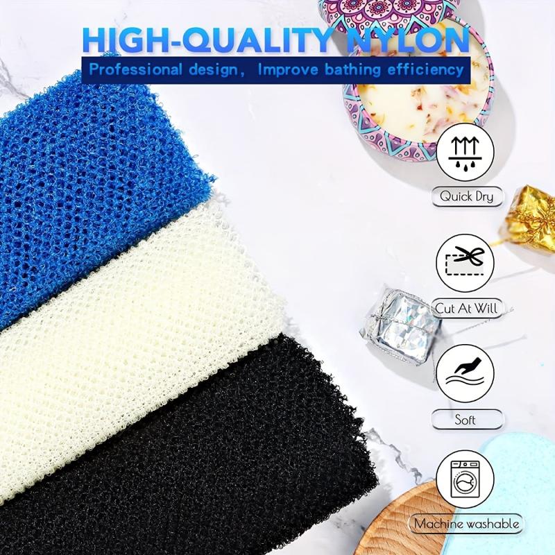 3 Pcs African Net Shower Sponge Exfoliate