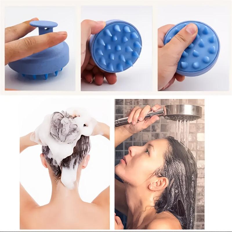 Silicone Shampoo Brush Hair Washing Scalp Massager Bathroom Unisex