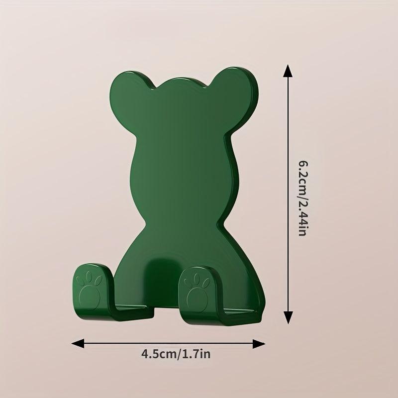 4pcs Bear Self Adhesive Hooks Home Bathroom Wall Mounted Accessories
