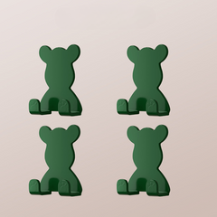 4pcs Bear Self Adhesive Hooks Home Bathroom Wall Mounted Accessories