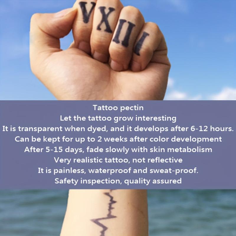 Geometric Animal Word Tattoo Stencil & Dye Paste Set