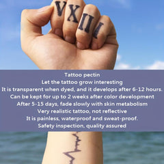 Geometric Animal Word Tattoo Stencil & Dye Paste Set