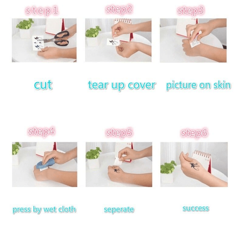 Cherry Blossoms Tattoo Sticker Waterproof Temporary Tattoo