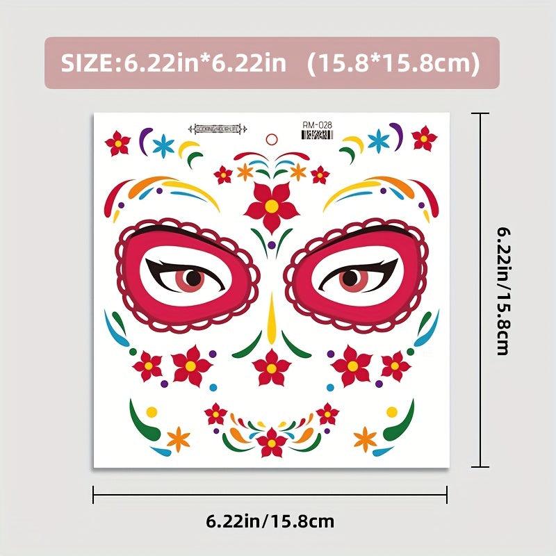 Day of the Dead La Catrina Face Tattoos