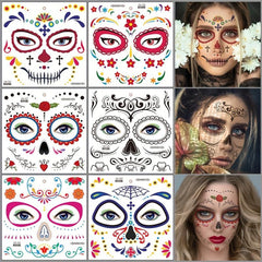 Day of the Dead La Catrina Face Tattoos