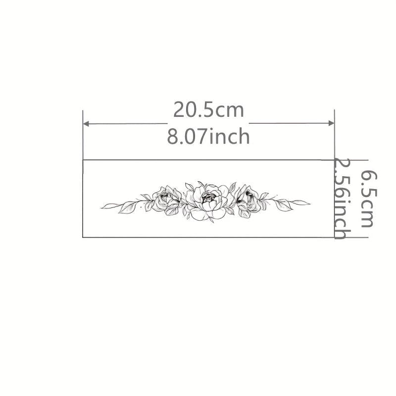 Realistic Wreath Tattoo Sticker - Waterproof Temporary Tattoo for Wrist and Neck