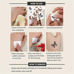 Halloween Tattoos Simulation Wound Scar Blood Mark Pattern Temporary Tattoo