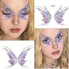 Butterfly Face Sticker Tattoo Waterproof Temporary Eyes Hands Chest Body Art