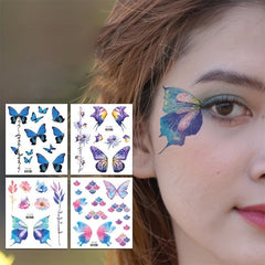 Butterfly Face Glitter Tattoo Patch Magic Stage Makeup Eye Shadow Patch