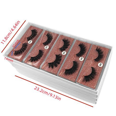 50 Pairs Faux Mink Lashes Natural Long False Eyelashes Set
