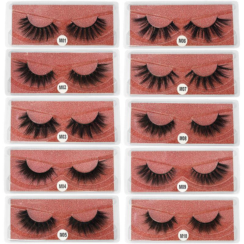 50 Pairs Faux Mink Lashes Natural Long False Eyelashes Set