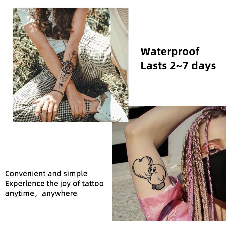 Long Lasting Flower Hand Tattoo Sticker Waterproof Temporary Tattoo
